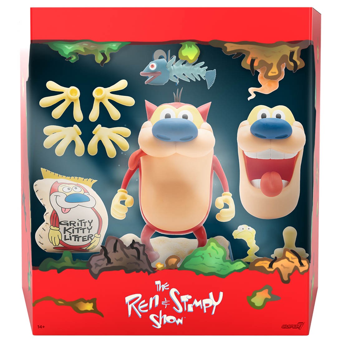 Super7 Ren and Stimpy Ultimates Wave 1 Figure -  Stimpy (beige)
