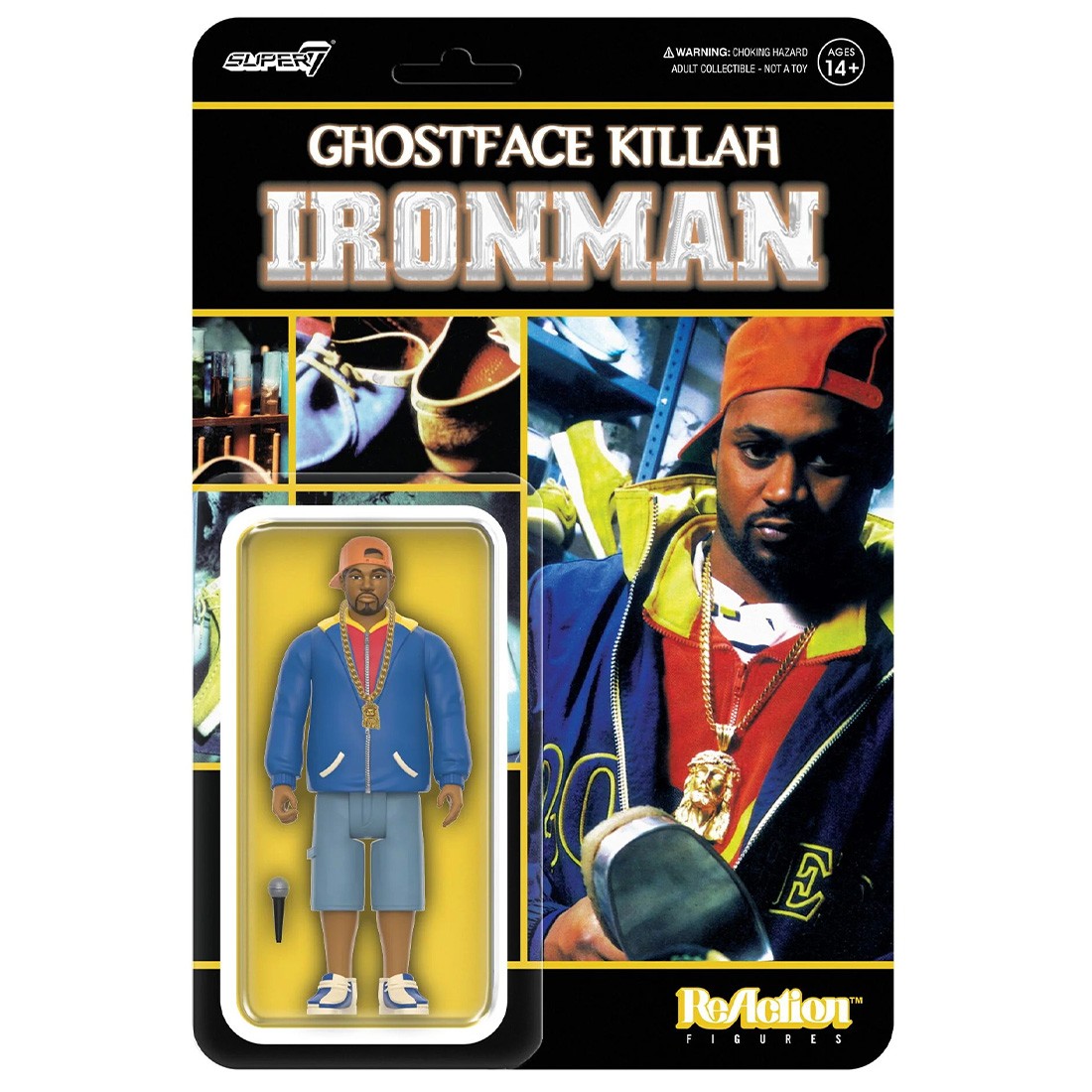 Super7 Ghostface Killah Ironman Wave 1 ReAction Figure - Ghostface Killah (blue)