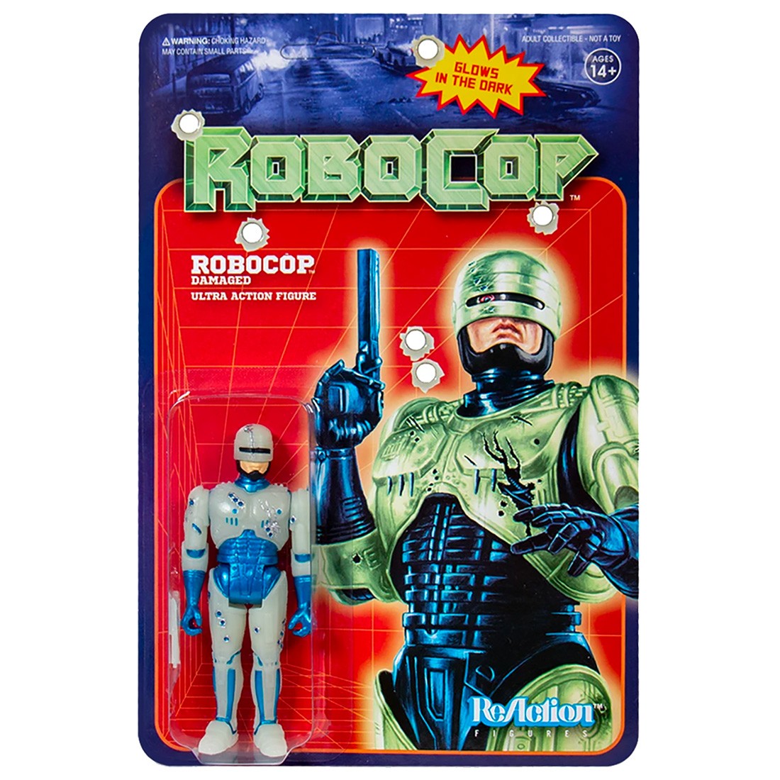 Super7 Robocop Battle Damaged Reaction Figure (blue)