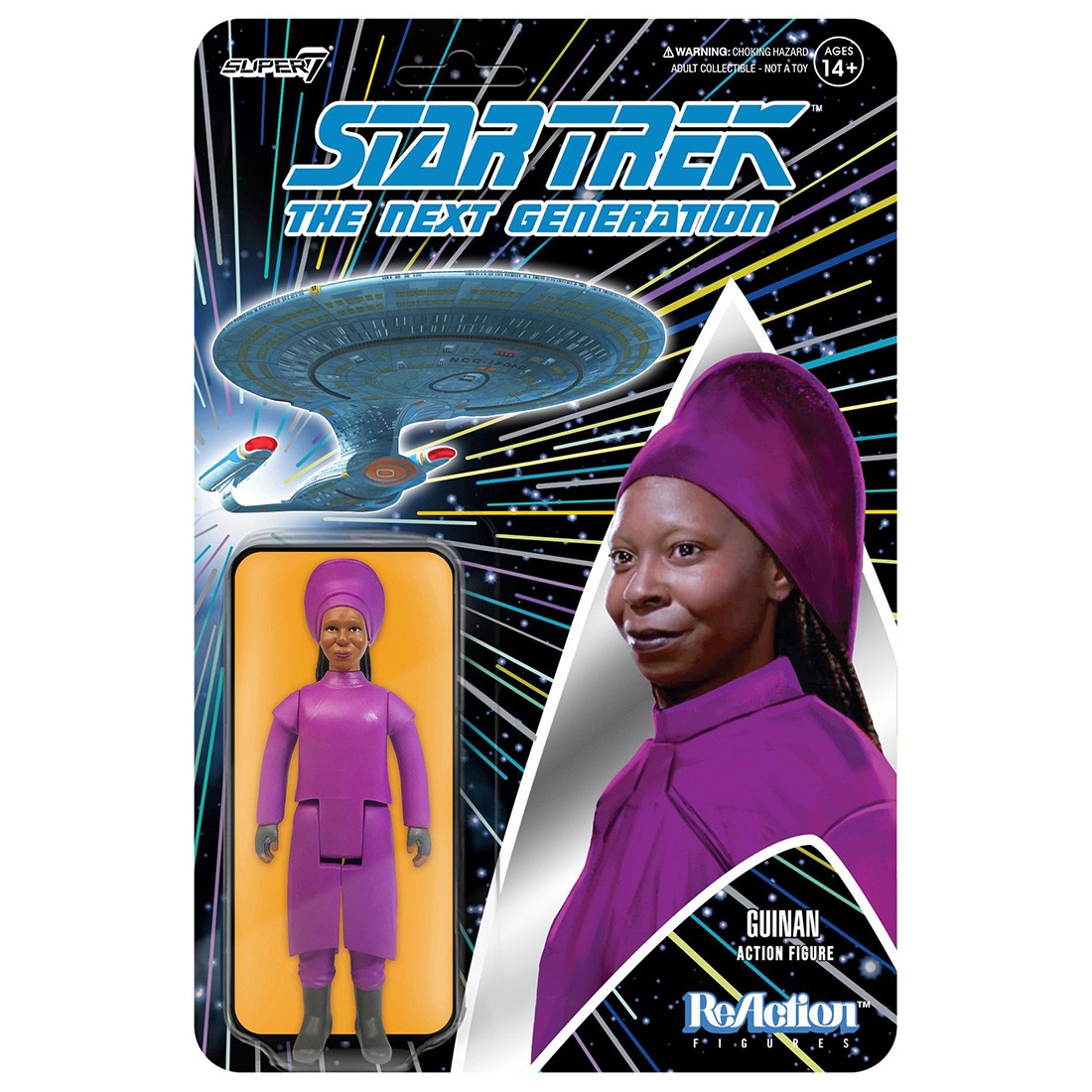 Super7 Star Trek The Next Generation Guinan Reaction Figure (black)