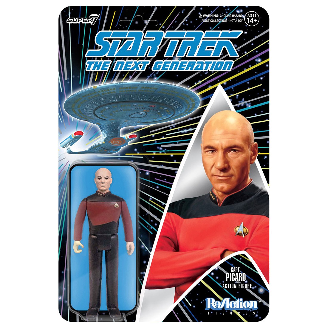 Super7 The Next Generation Captain Picard Reaction Figure (black)