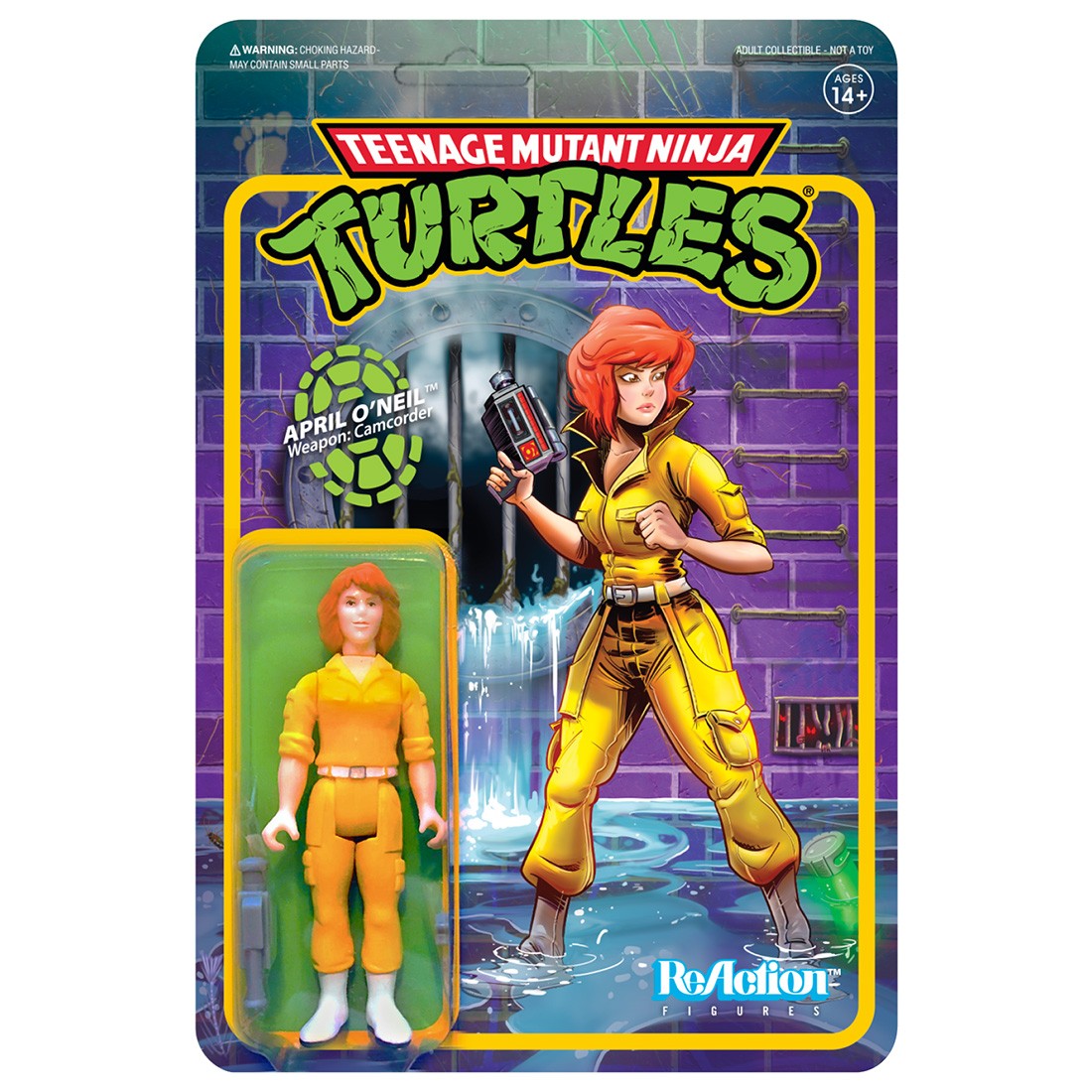 Super7 Teenage Mutant Ninja Turtles April O Neil Reaction Figure (purple)