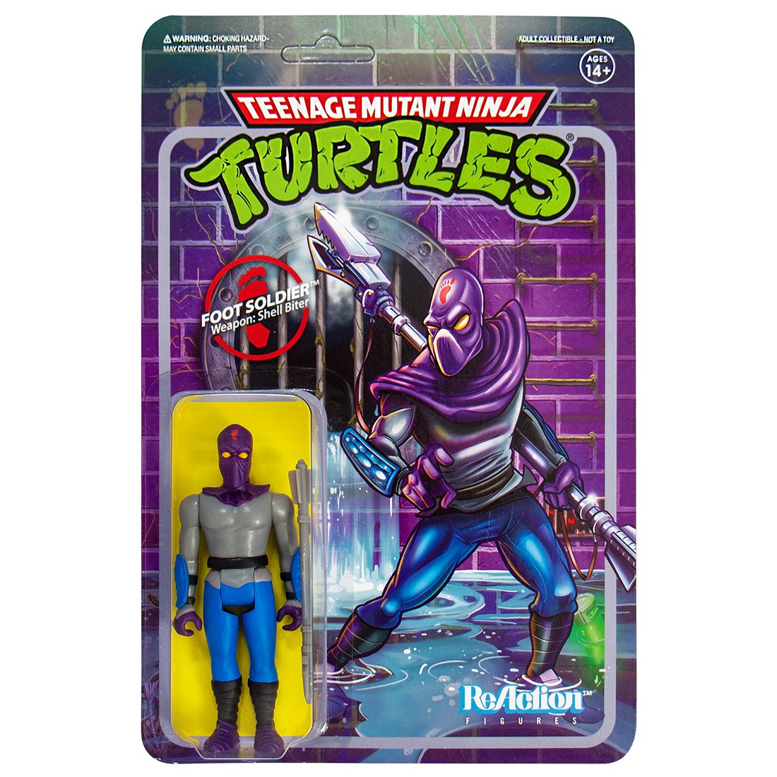 Super7 Teenage Mutant Ninja Turtles Foot Soldier Reaction Figure (purple)