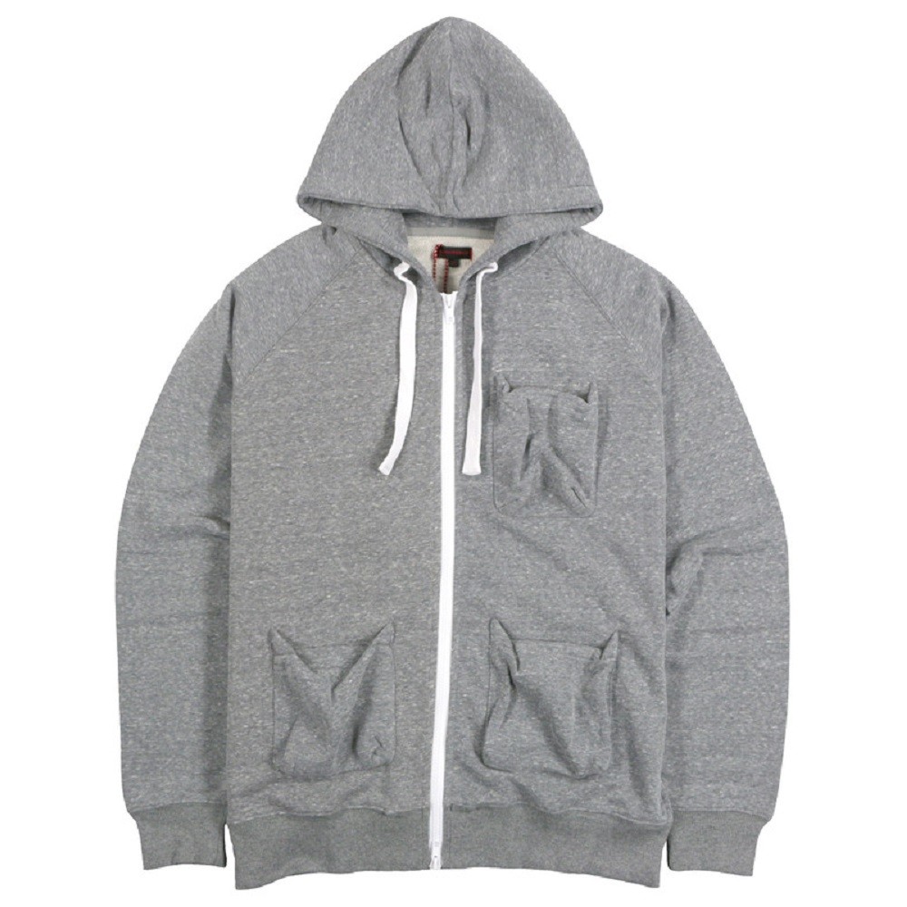CLOT Men Kung Fu Parka Sweater (gray / heather)