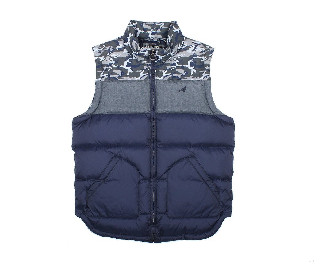 Staple Men Nylon Fill Vest (navy)