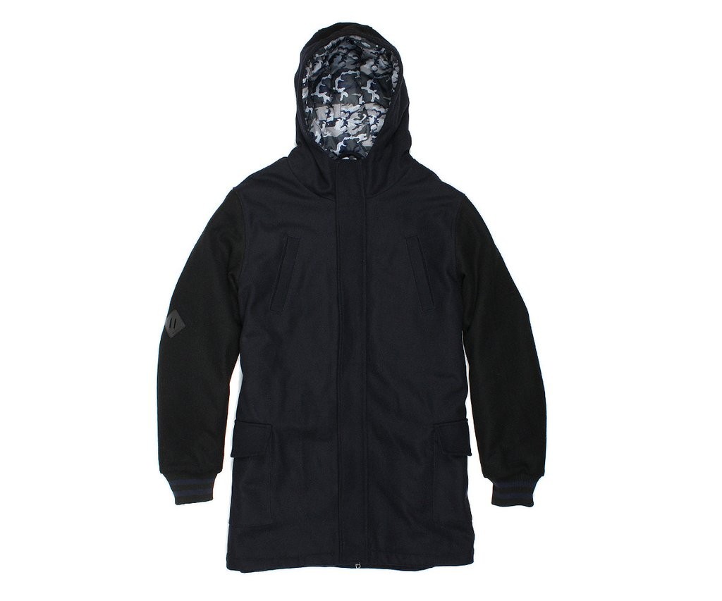 Staple Men Melton Wool Coat (black)