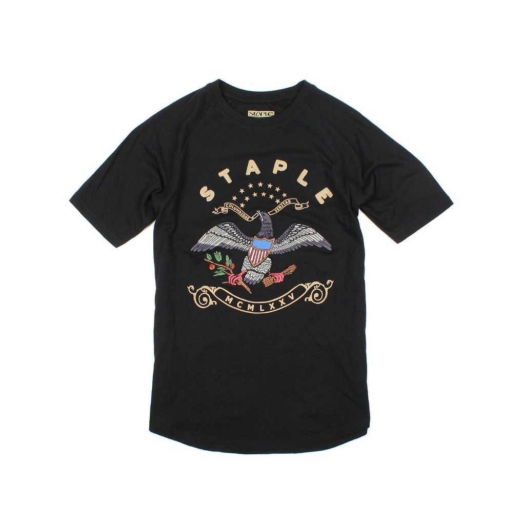 Staple Men Freedom Embroidered Tee (black)