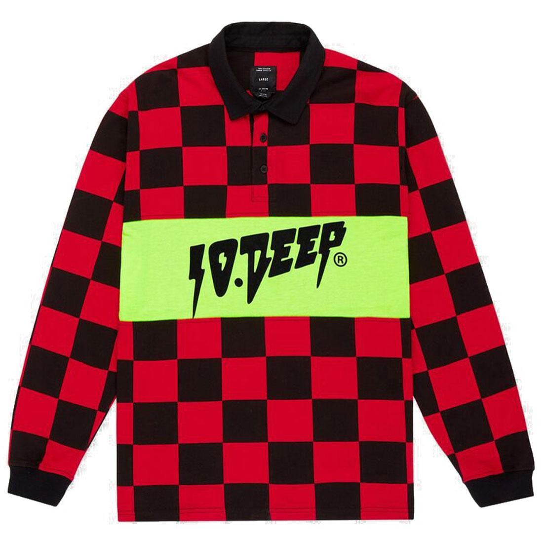 10 Deep Men Manchester Rugby Shirt (red / black)