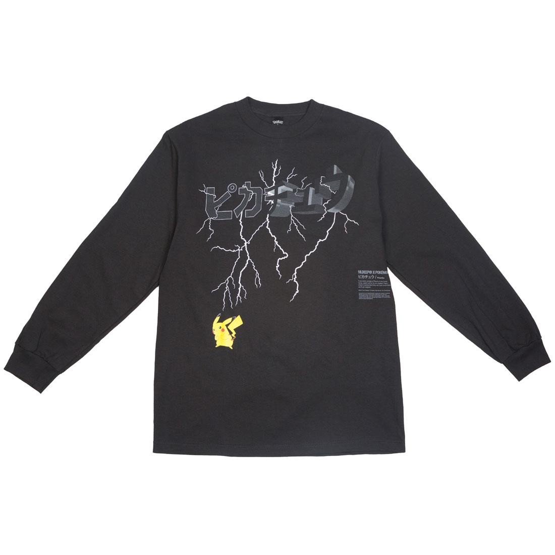 BAIT Exclusive 10 Deep x Pokemon Men Lightning Strike Long Sleeve Tee (black)