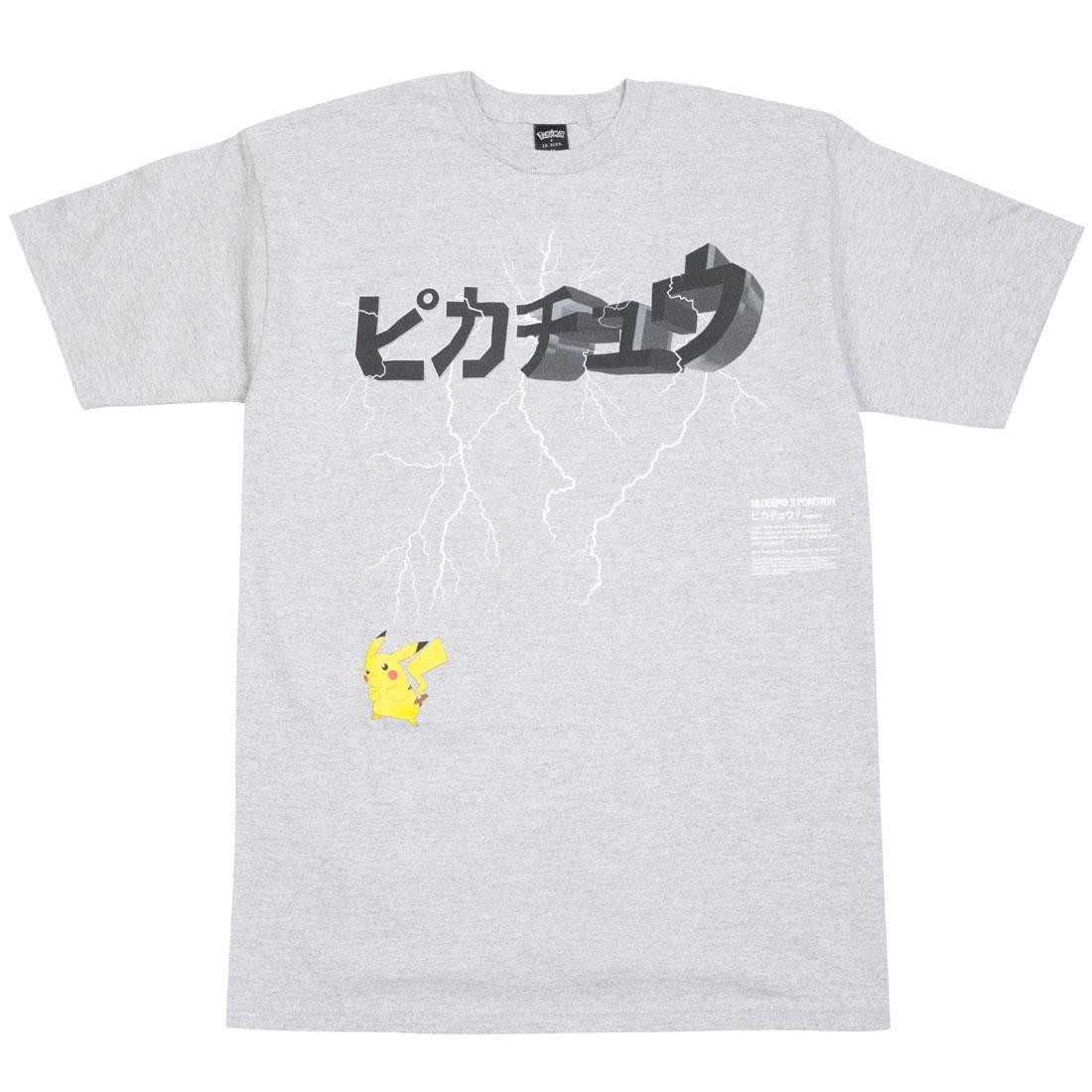 BAIT Exclusive 10 Deep x Pokemon Men Lightning Strike Tee (gray / heather)