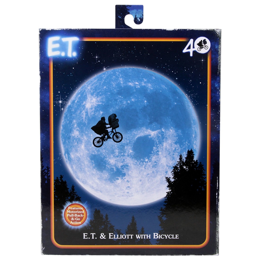 NECA E.T. 40th Anniversary Elliott And E.T. On Bicycle 7 Inch Scale Action Figure (red)