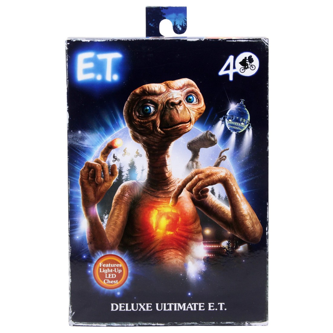 NECA E.T. 40th Anniversary Deluxe Ultimate E.T. With LED Chest Phone Home Communicator 7 Inch Figure (brown)
