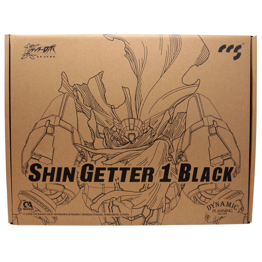 CCS Toys x C&A Global Ltd. Mortal Mind Series Getter Robo Armageddon Shin Getter-1 Black Alloy Action Figure (gray)