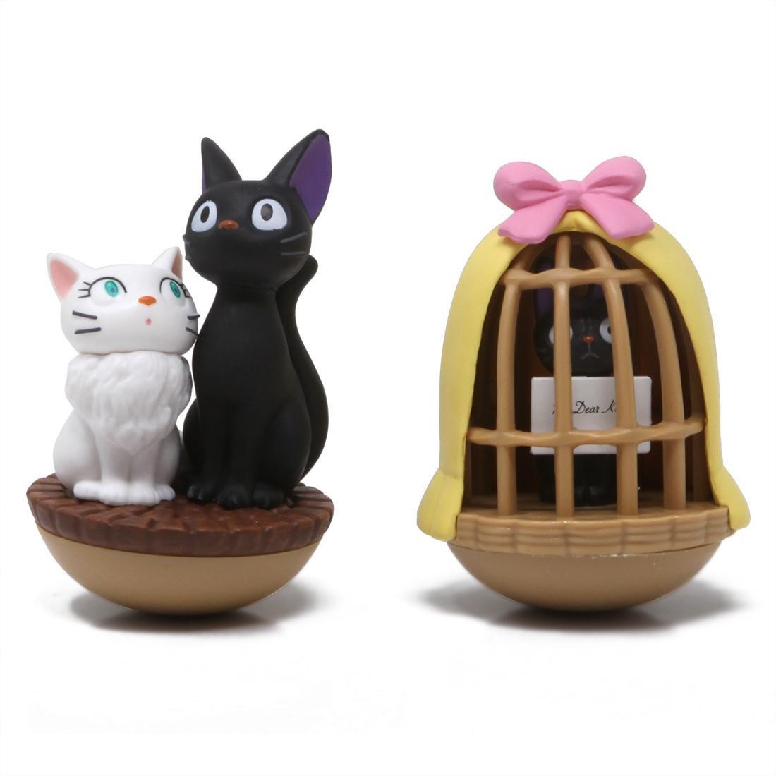 Studio Ghibli Ensky Kiki's Delivery Service YR-03 Jiji & Lily Tilting Figure (brown)