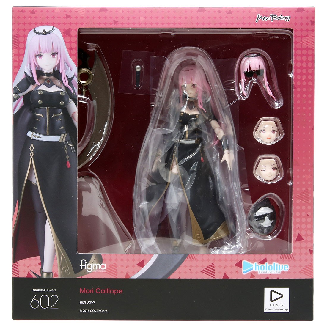 Max Factory Figma Hololive Production Mori Calliope Figure (black)