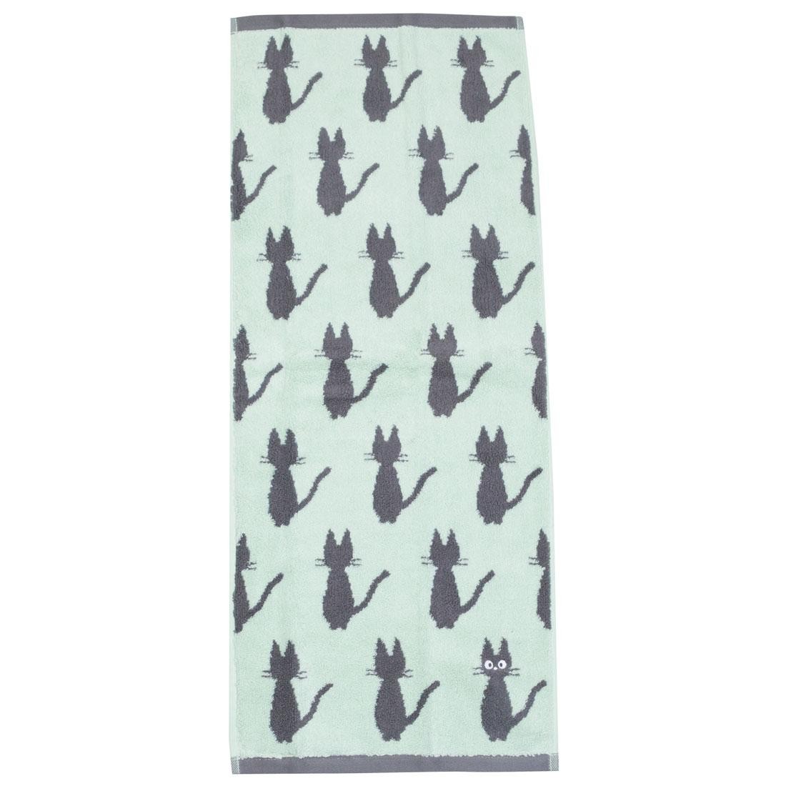 Studio Ghibli Marushin Kiki's Delivery Service Jiji Silhouette Face Towel (green)