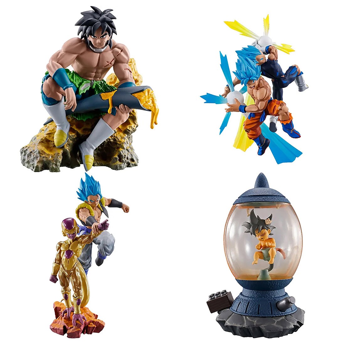 MegaHouse Dragon Ball Dracap Re Birth Super Power Awakening Ver. Set of 4 Figures (tan)