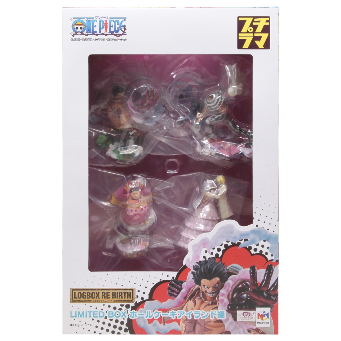 MegaHouse One Piece Logbox Re:Birth Whole Cake Island Ver. Limited Box Set of 4 Figures (multi)
