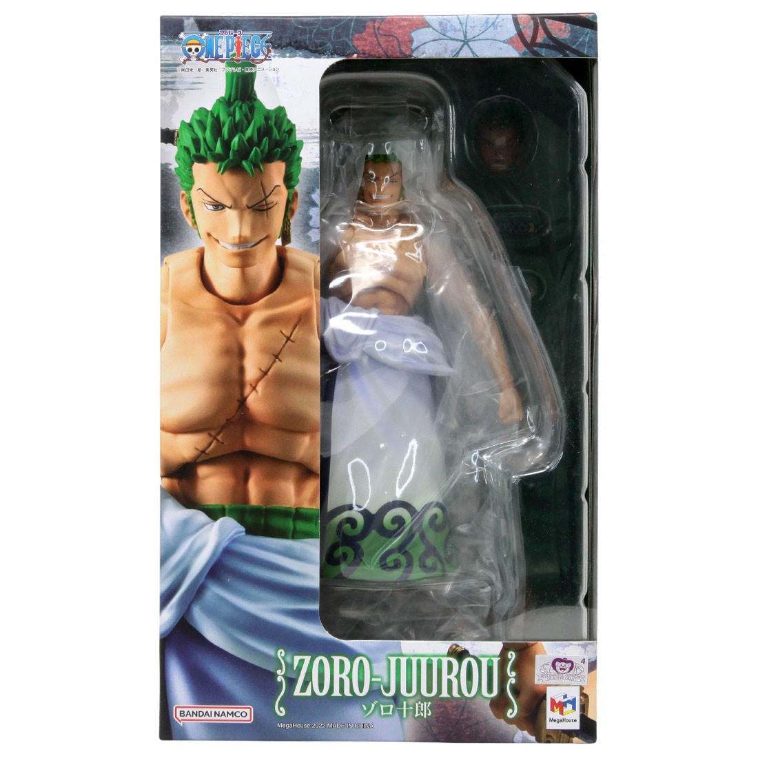 Megahouse Variable Action Heroes One Piece Zoro Juro Figure (green)