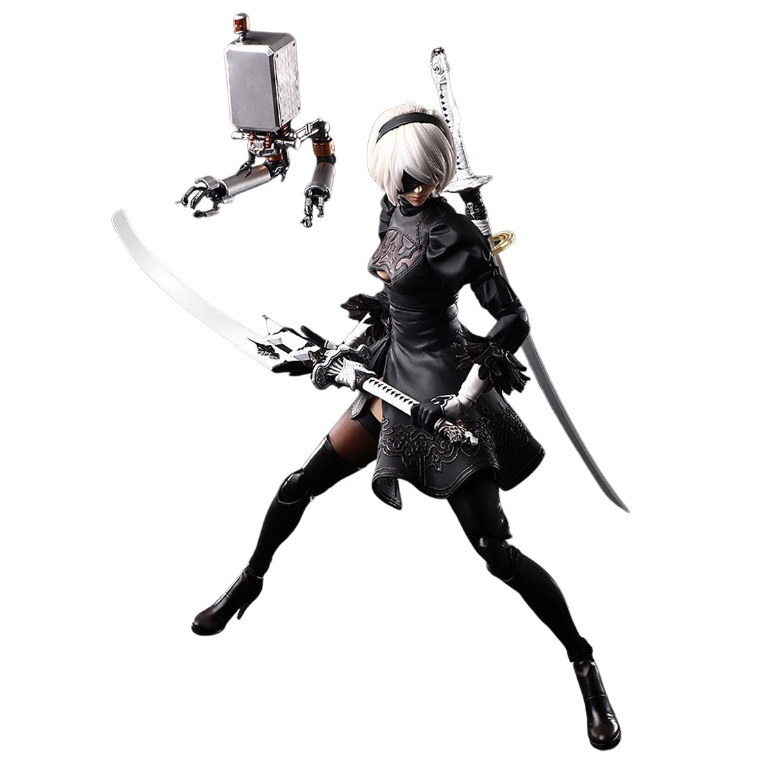 Square Enix NieR Automata Play Arts Kai 2B YoRHa No. 2 Type B Deluxe Ver. Figure (black)
