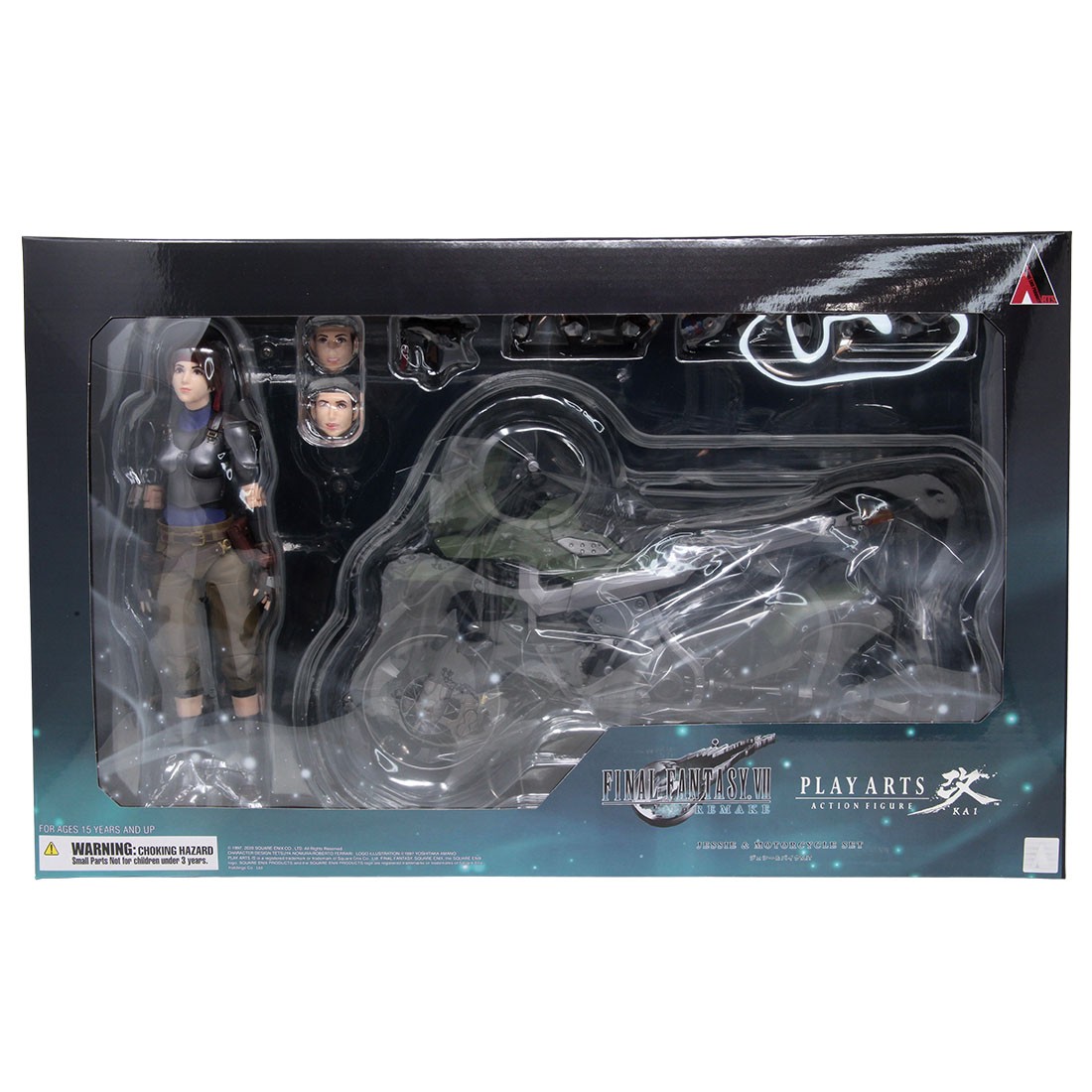 Square Enix Final Fantasy VII Remake Play Arts Kai Jessie And Motorcycle Figure Set (black)