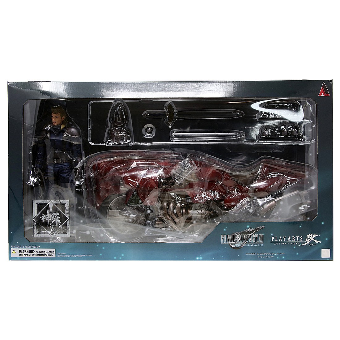 Square Enix Final Fantasy VII Remake Play Arts Kai Roche And Motorcycle Set Action Figure (red)