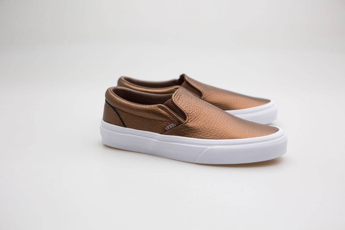 Vans Women Classic Slip-On - Metallic Leather (brown / saddle)