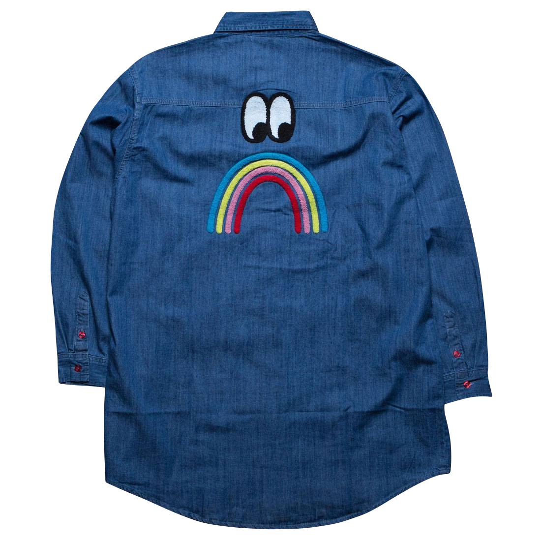 Lazy Oaf Women Sad Rainbow Shirt (blue / denim)