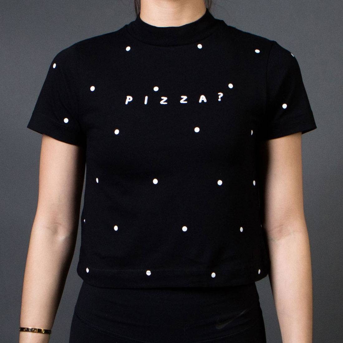 Lazy Oaf Women Pizza Tee (black)