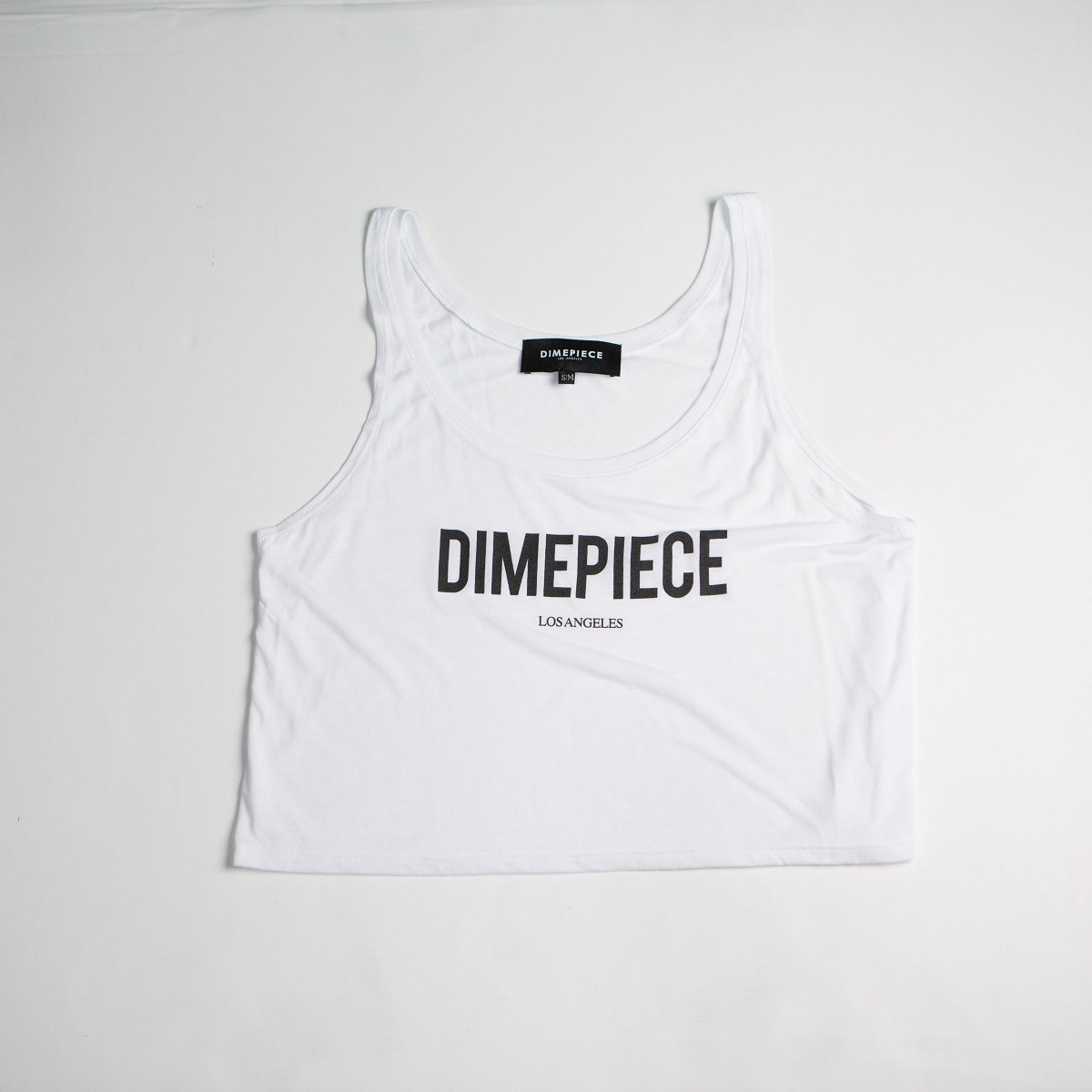 Dimepiece Women Logo Crop Tank Top (white)