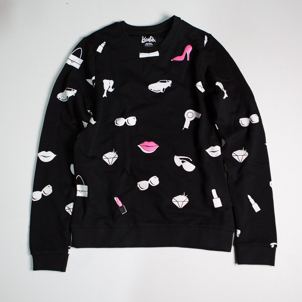Eleven Paris x Barbie Women Clip Art Carobie Sweater (black)