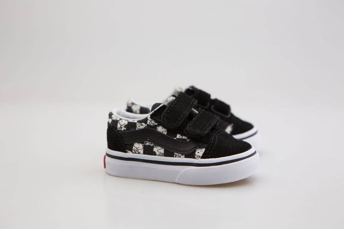 Vans x Peanuts Toddlers Old Skool V - Snoopy (black / checkerboard)