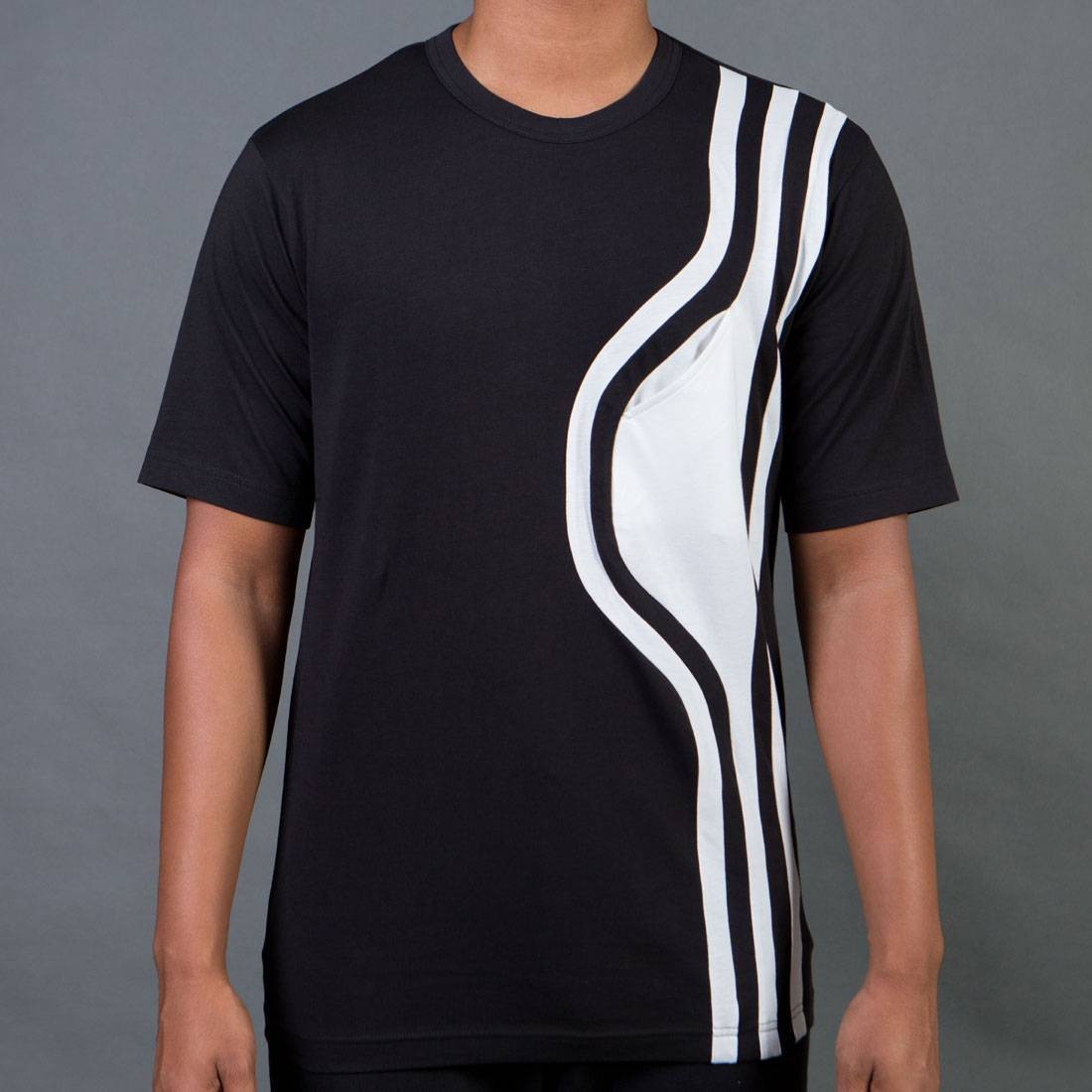 Adidas Y-3 Men Stripes Short Sleeve Tee (black)