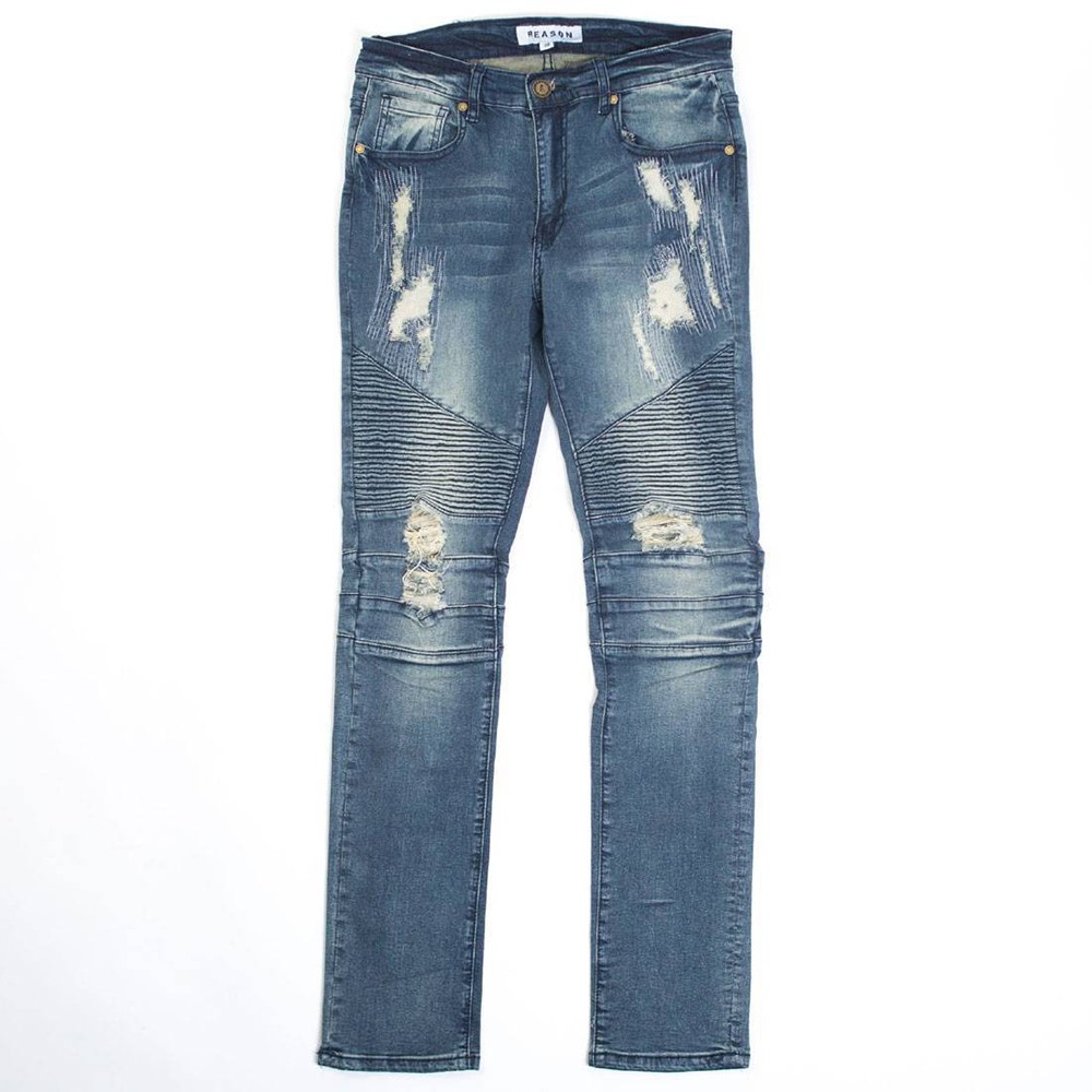 Reason Men Mulberry Moto Denim Jeans (blue)