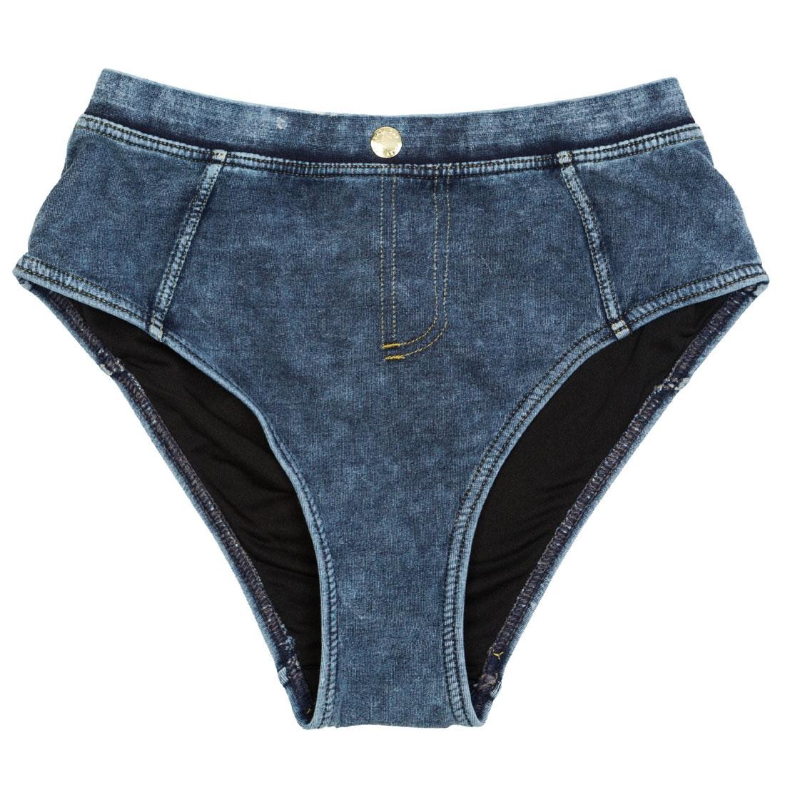 Lazy Oaf Women Jean Bikini Bottom (blue / denim)