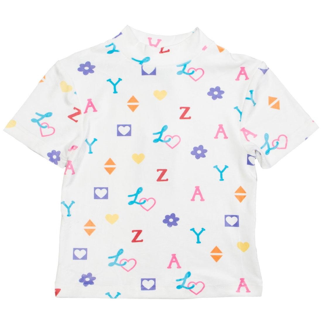 Lazy Oaf Women House Of Logo Velour Tee (white)