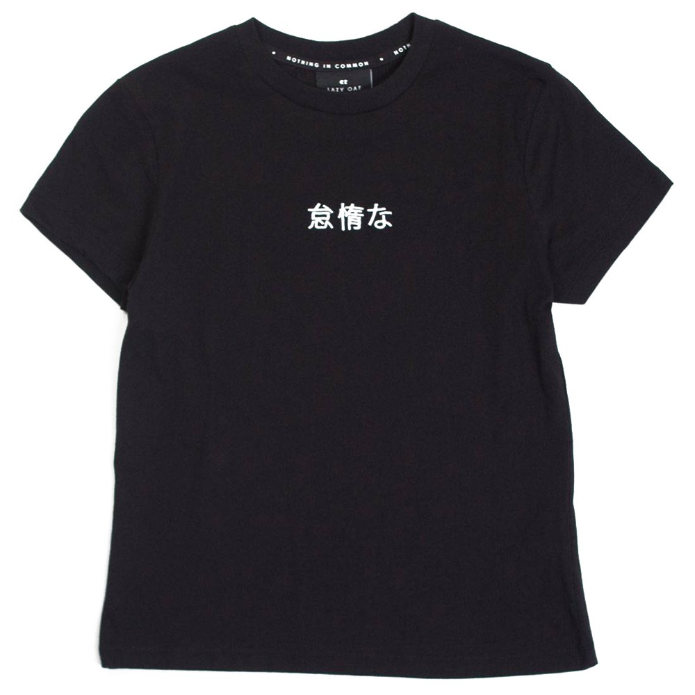 Lazy Oaf Women Konnichiwa Japan Tee (black)