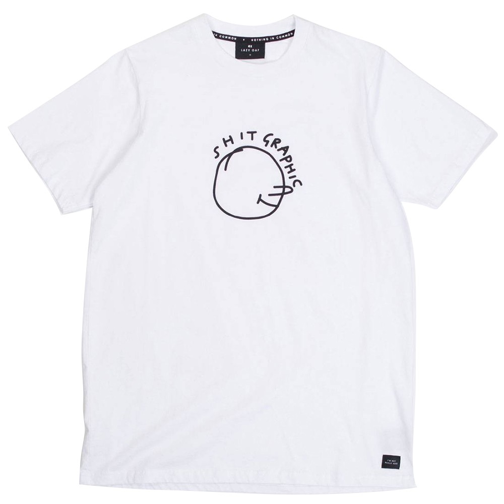 Lazy Oaf Men Shit Graphic Tee (white)