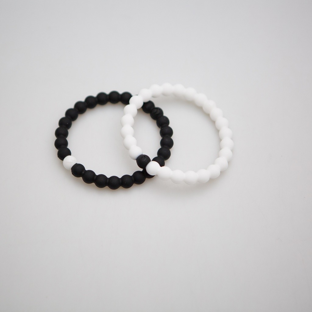 Lokai Bracelet - Black And White 2 Pack (black / white)