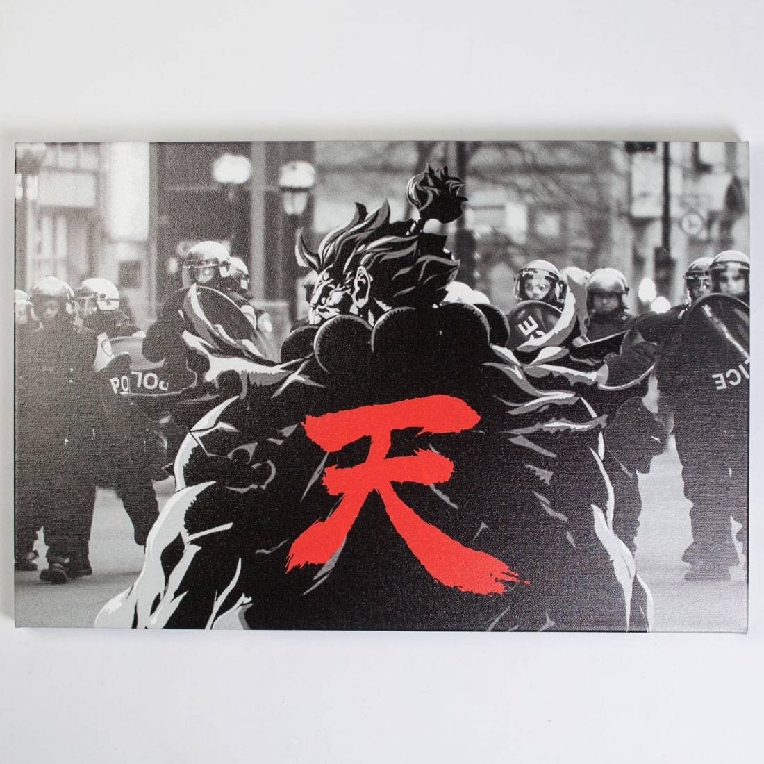 BAIT x Street Fighter Akuma Snapshot 20 x 32 In Canvas Art Print (black)