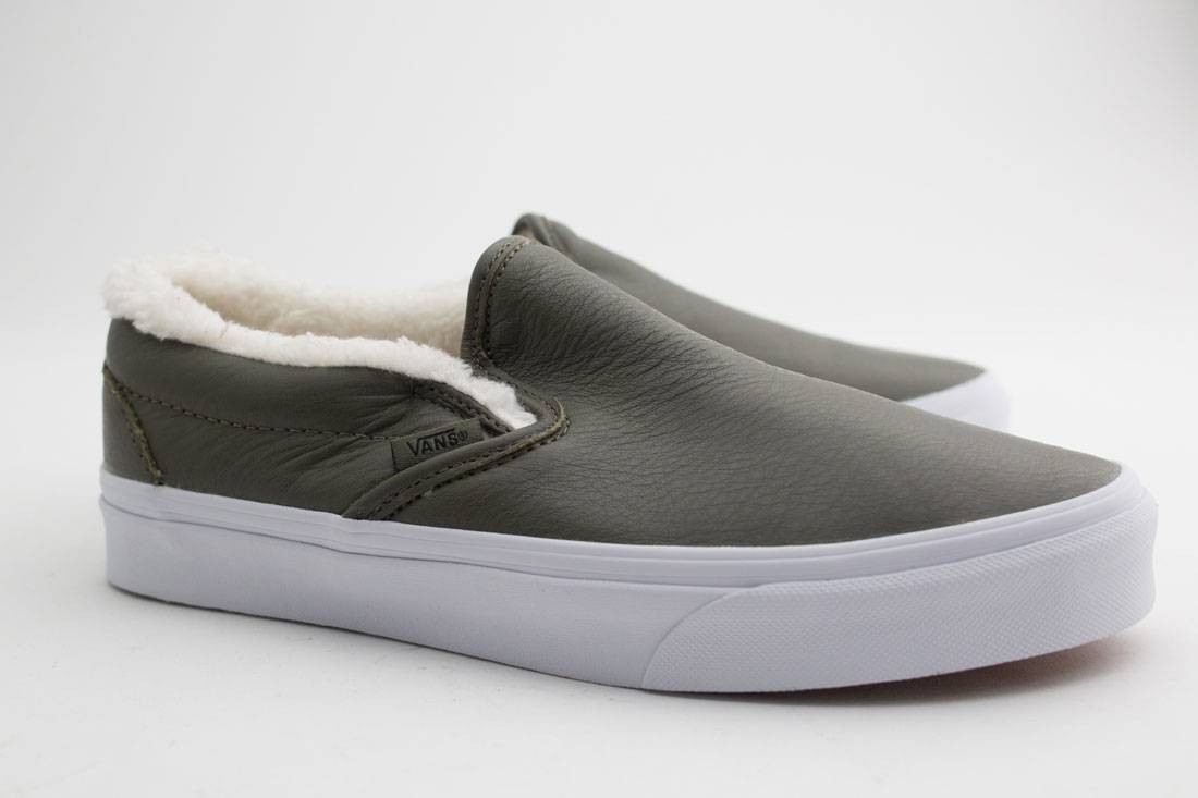 Vans Men Classic-Slip On - Leather (green / grape leaf)