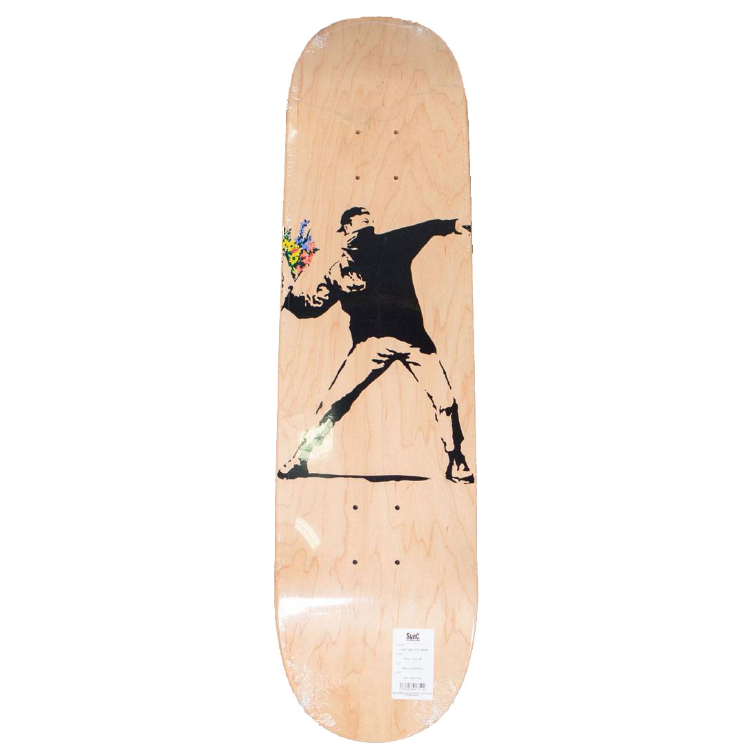 Medicom x SYNC Brandalism Flower Bomber Skateboard Deck (tan)