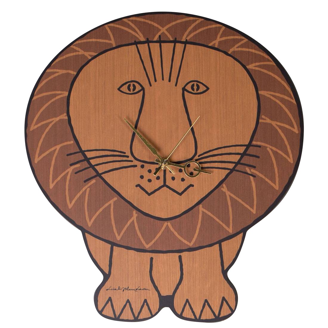Medicom x Karimoku x SYNC x Lisa Larson Lion Wall Clock (brown)