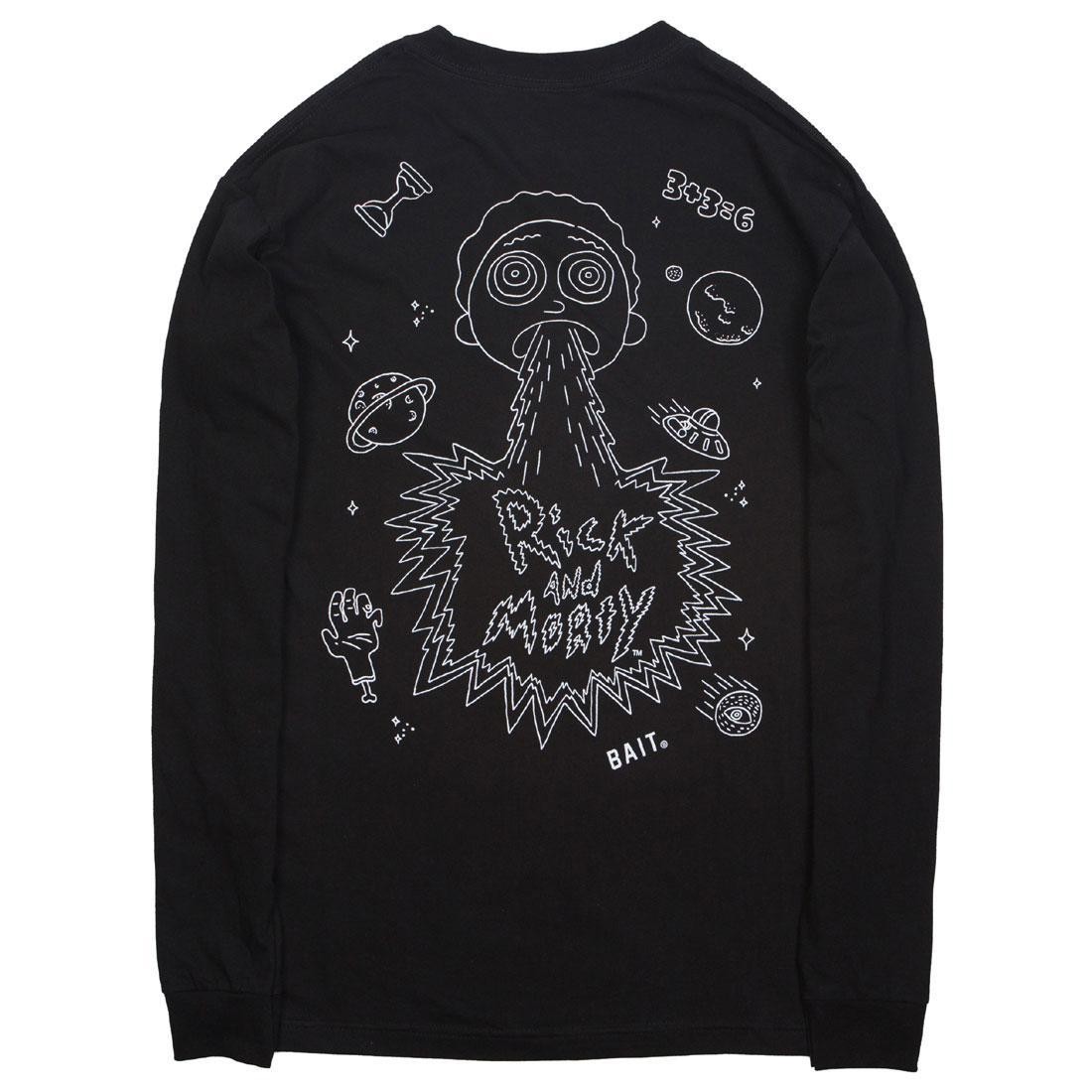 BAIT x Rick and Morty Men Barf Long Sleeve Tee (black)