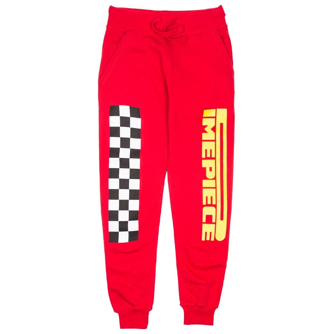 Dimepiece Women Dimepiece Checkers Sweat Pants (red)