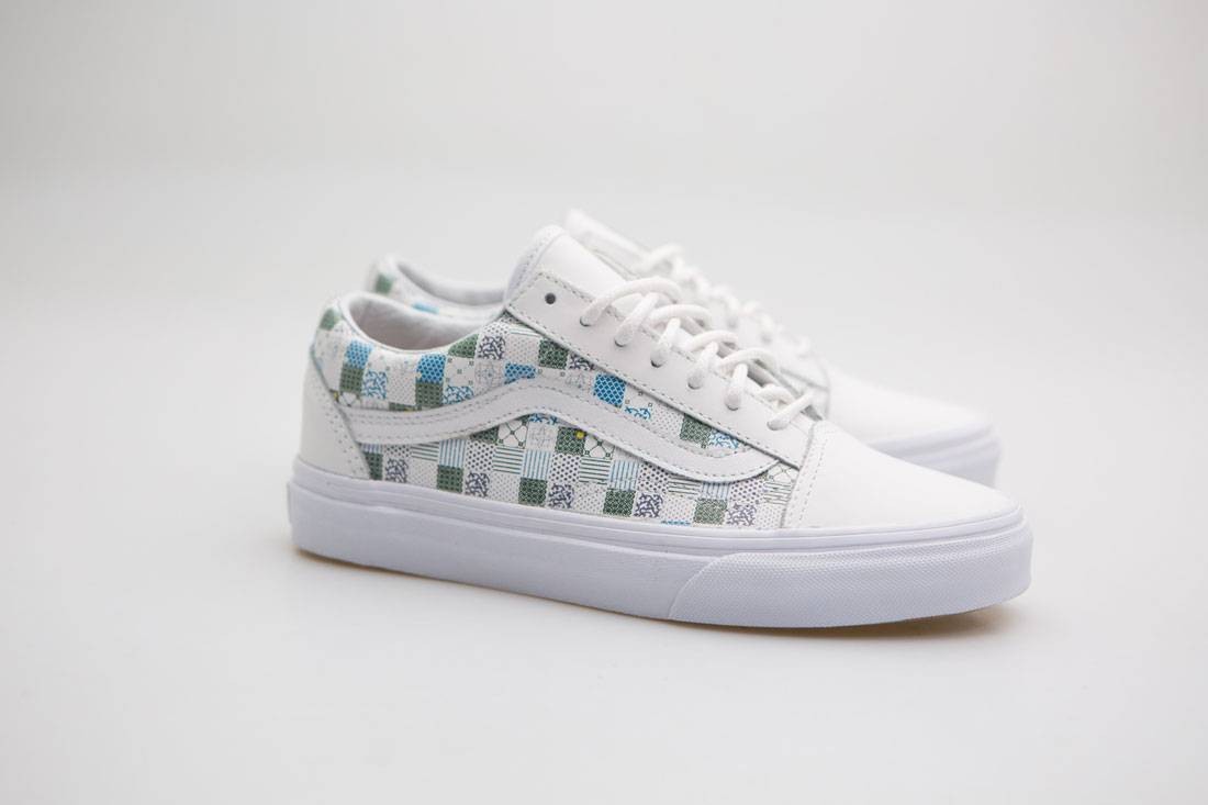 Vans Women Old Skool DX - Tiles (white / leather / true white)