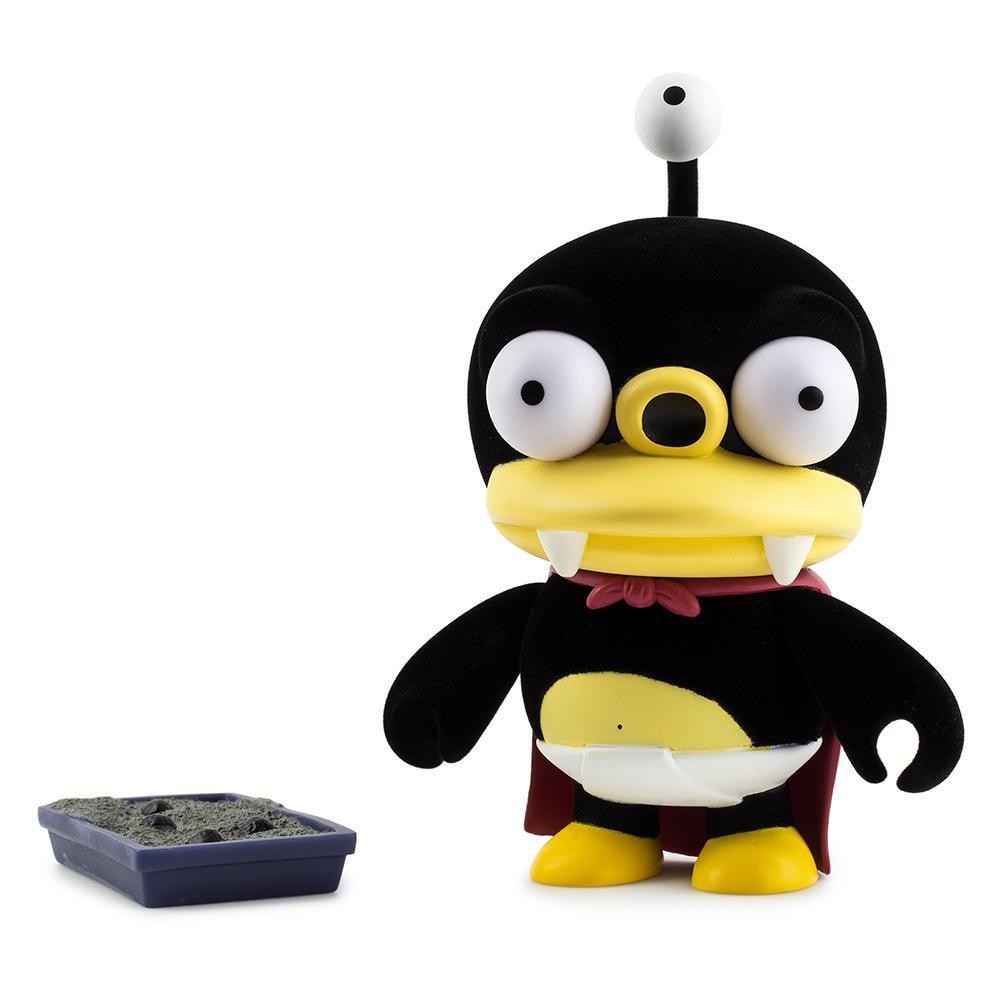 Kidrobot x Futurama Furry Little Nibbler 7 Inch Flocked Medium Art Figure (black)