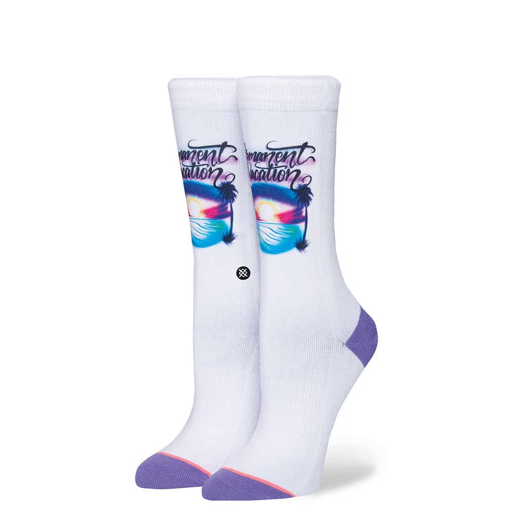 Stance Women Permanent Vacation Socks (white)
