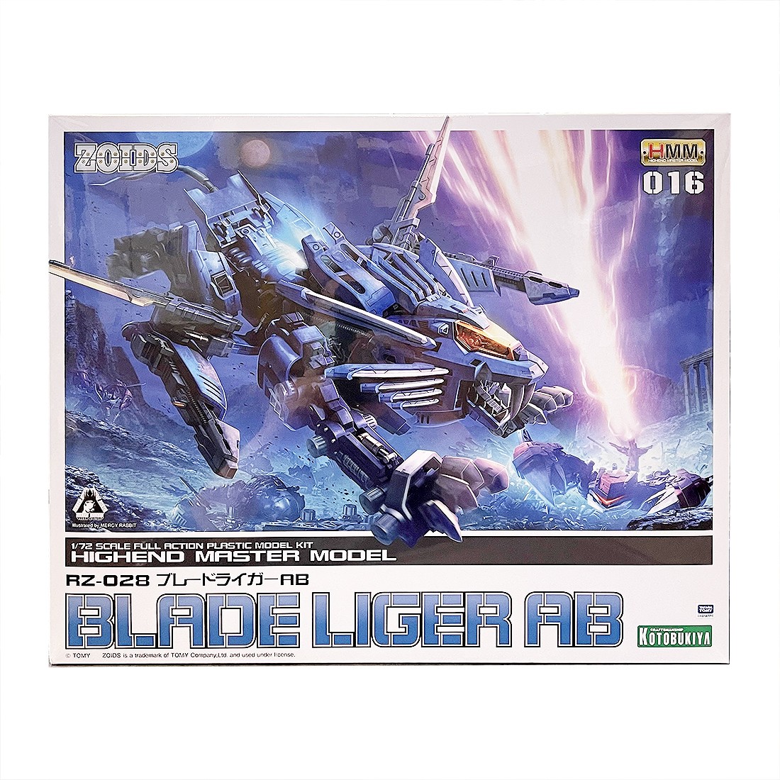 Kotobukiya HMM Zoids RZ-028 Blade Liger AB Plastic Model Kit (blue)