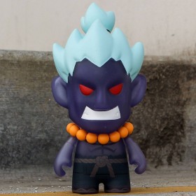 BAIT x Street Fighter x Kidrobot Oni Akuma 7 Inch Medium Figure - 2016 SDCC Exclusive (blue)